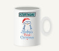 Penguin Baby's First Christmas Personalised Christmas Mug