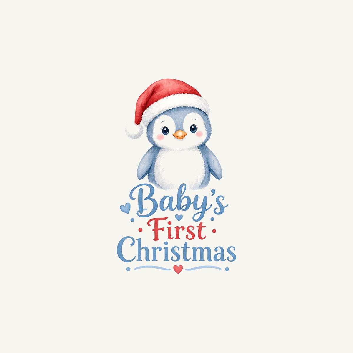 Penguin Baby's First Christmas Personalised Christmas Mug