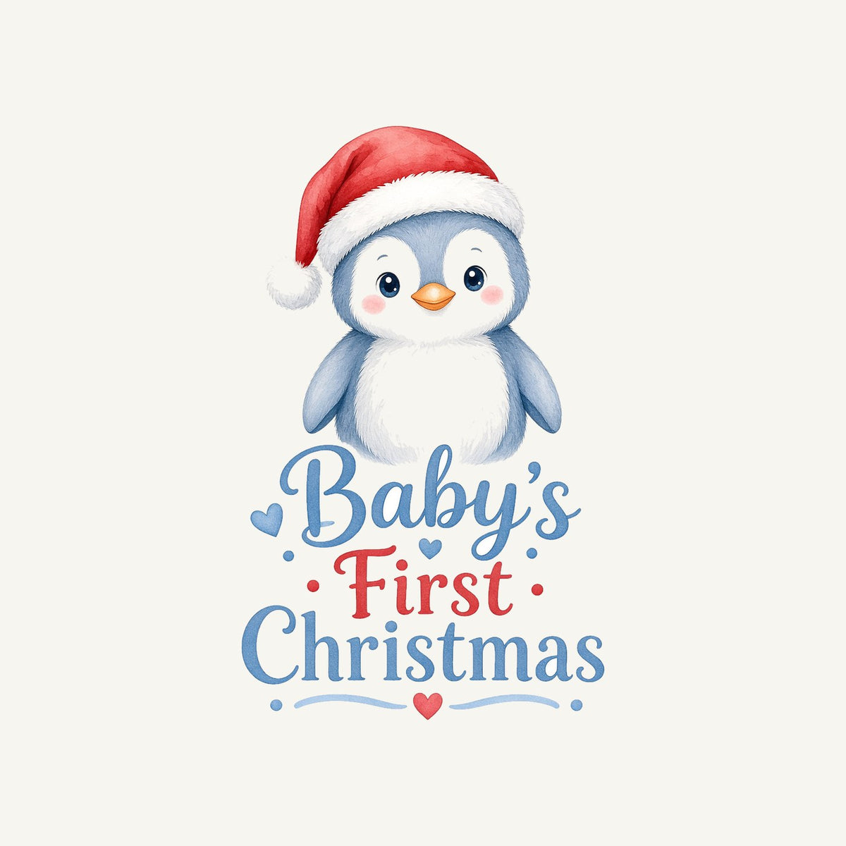 Penguin Baby's First Christmas Personalised Santa Sack