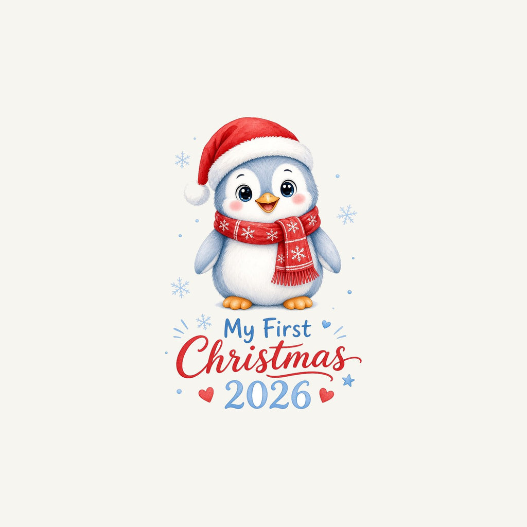Penguin First Christmas 2026 Personalised Christmas Mug