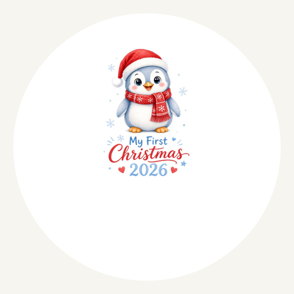 Penguin First Christmas 2026 Personalised Pewter Christmas Ornament