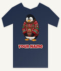 Penguin in a Bad Jumper Personalised Kids and Baby Christmas Tee