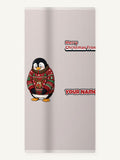 Penguin in a Bad Jumper Personalised Beach Towel