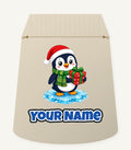 Penguin With a Present Personalised Santa Sack