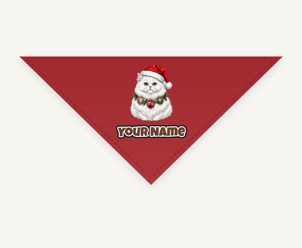 Persian Christmas Personalised Christmas Pet Bandana, Cat or Dog