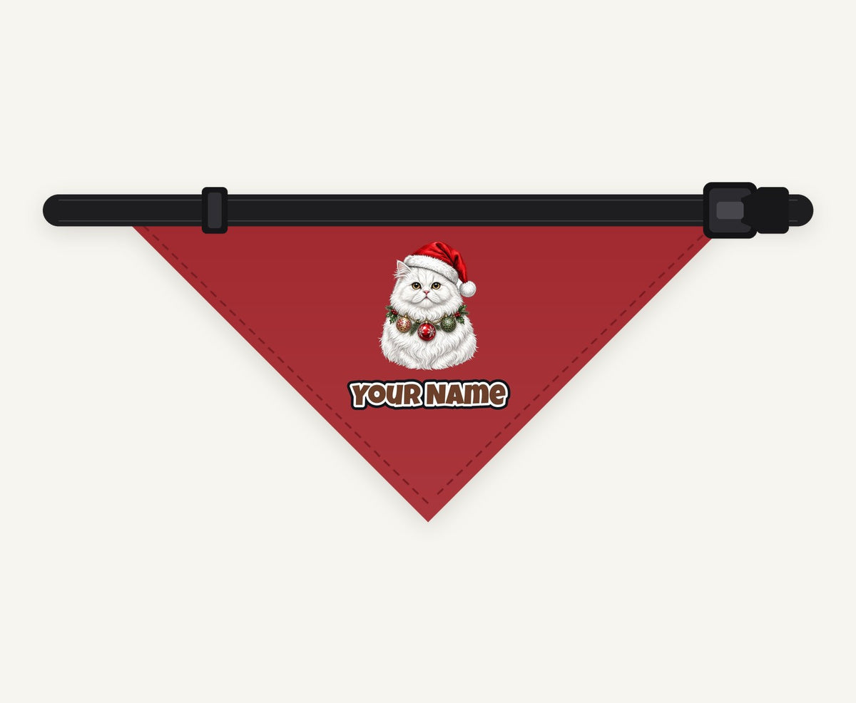 Persian personalised Christmas pet bandana collar with buckle