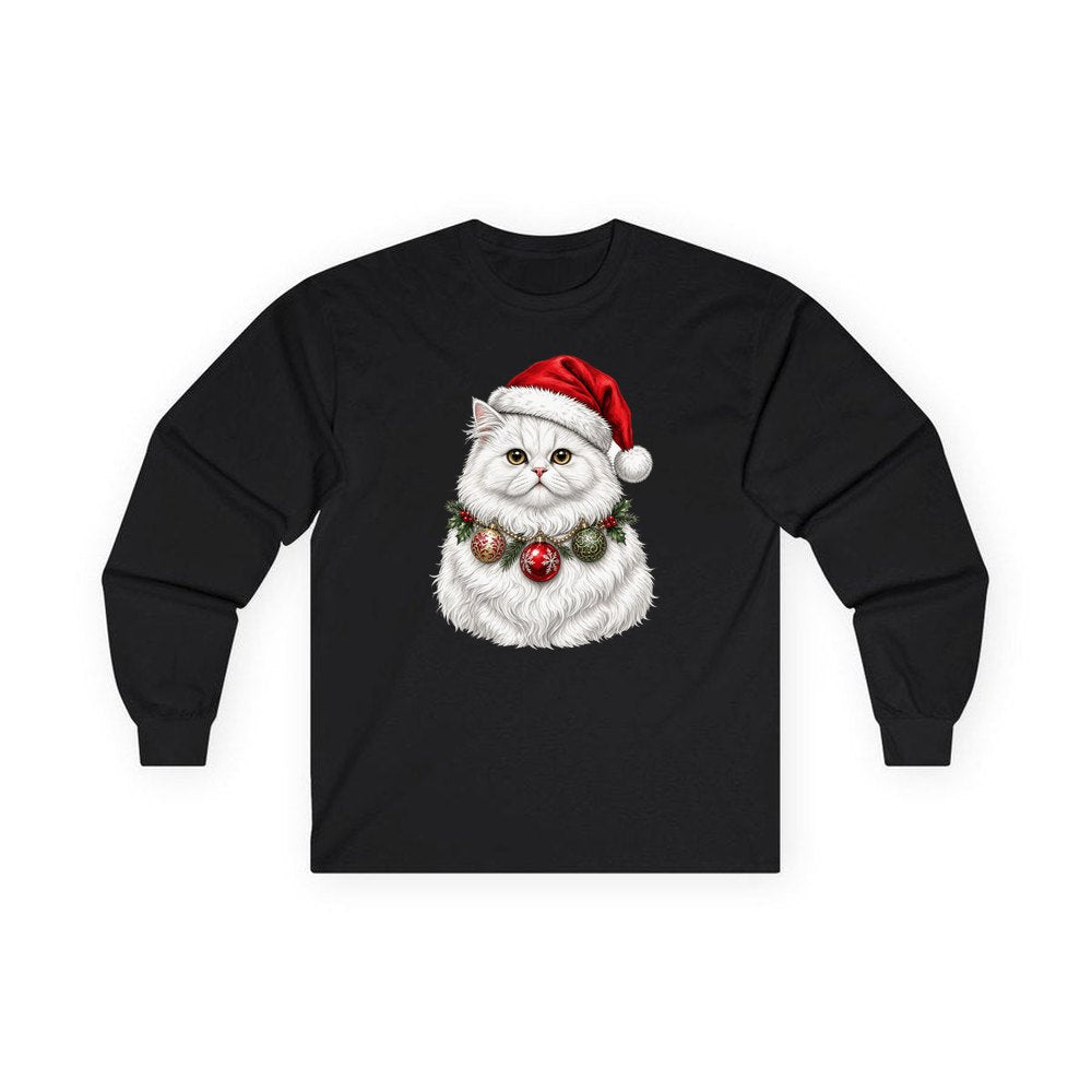 Persian personalised long sleeve Christmas T-shirt in black