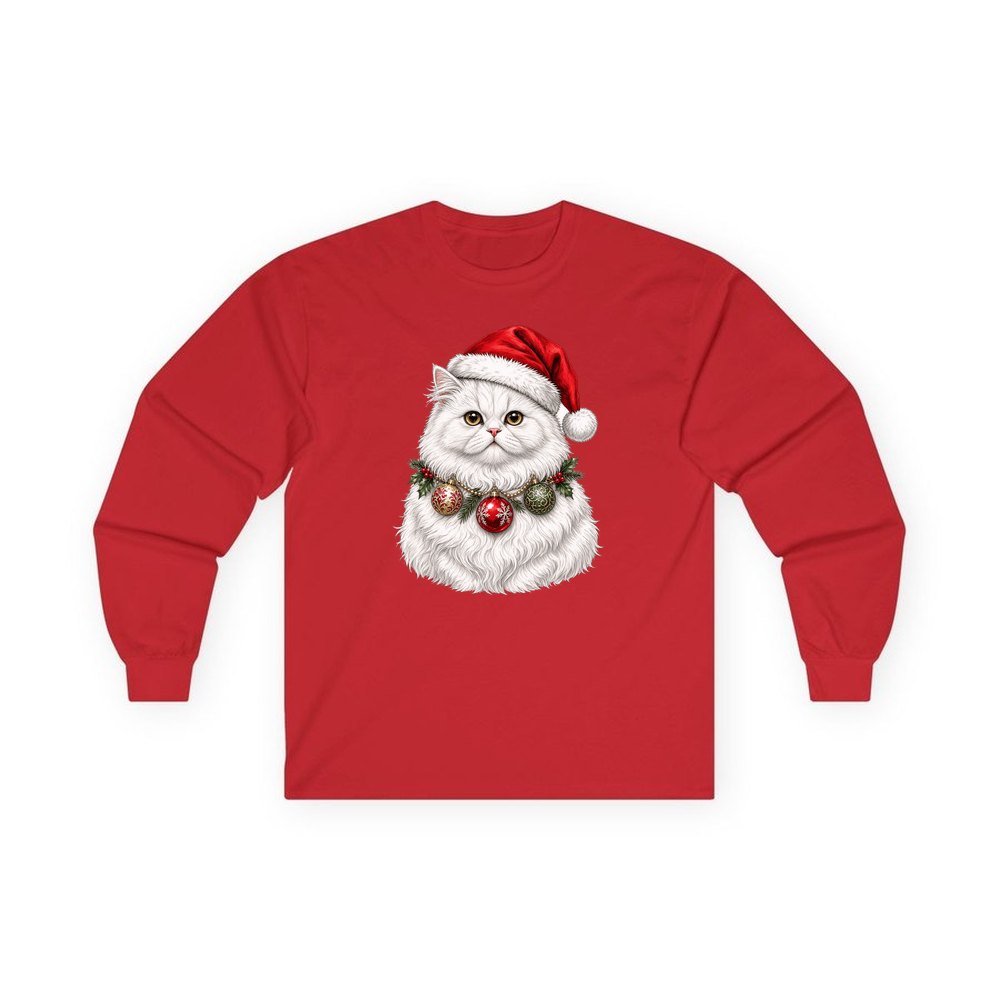 Persian personalised long sleeve Christmas T-shirt in red