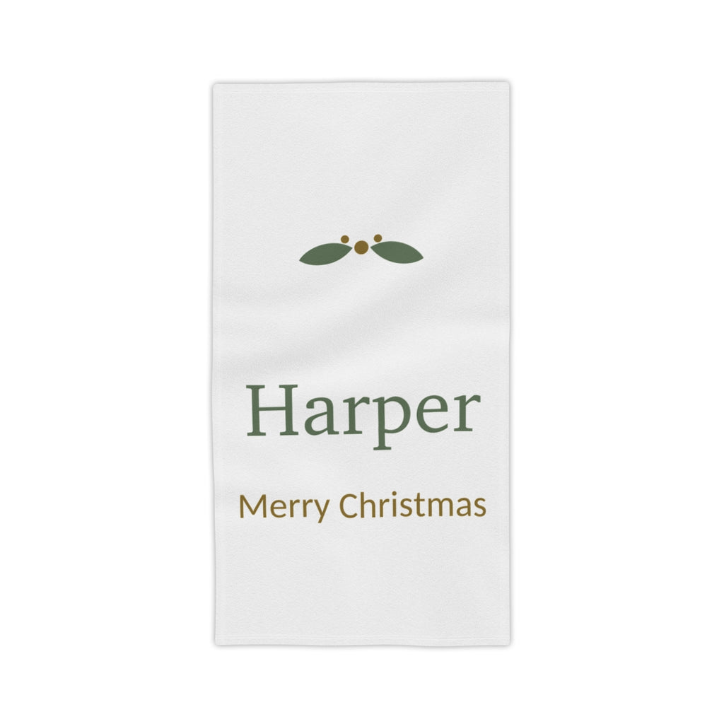 Personalised Christmas Beach Towel
