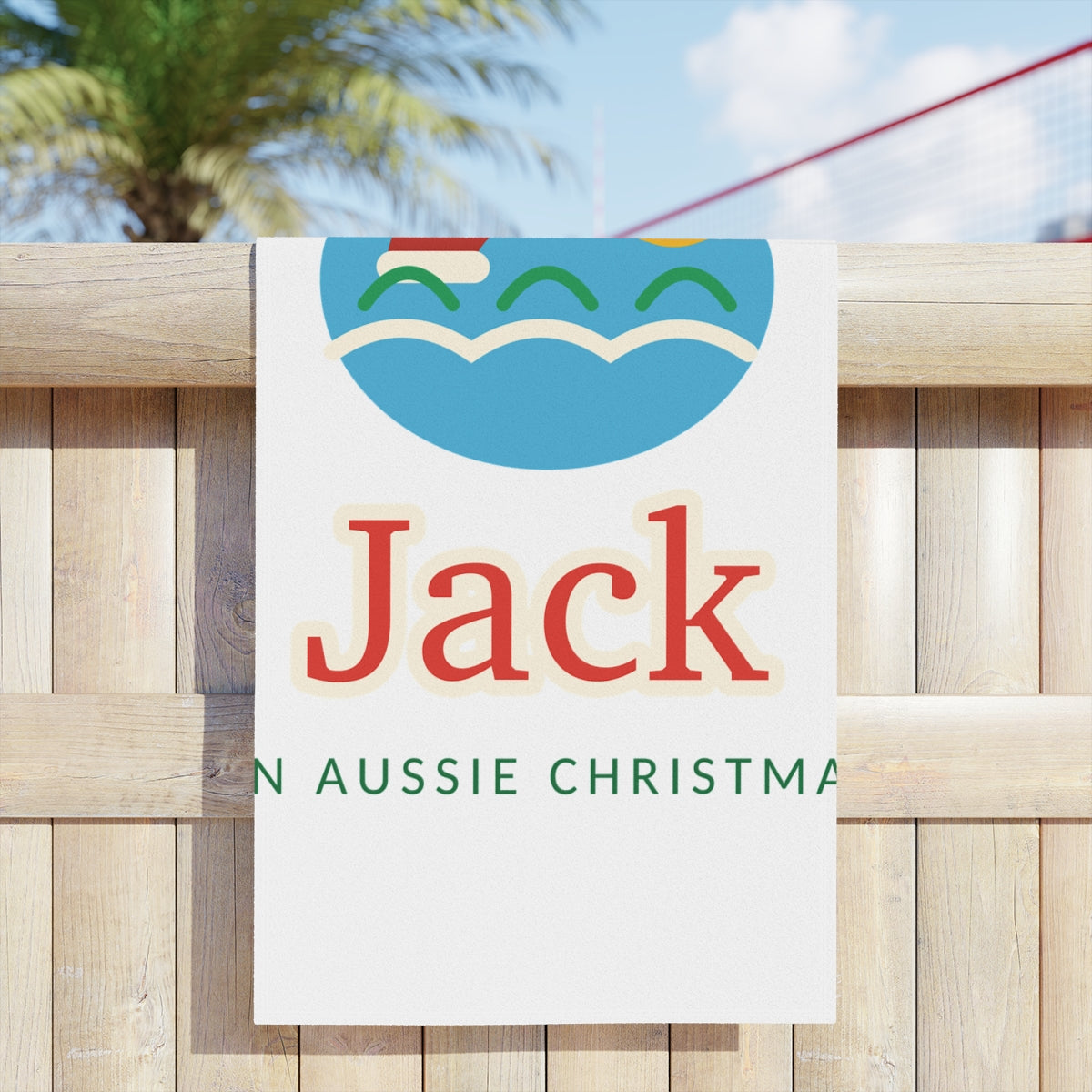 Personalised Christmas Beach Towel