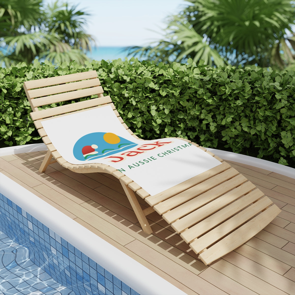 Personalised Christmas Beach Towel