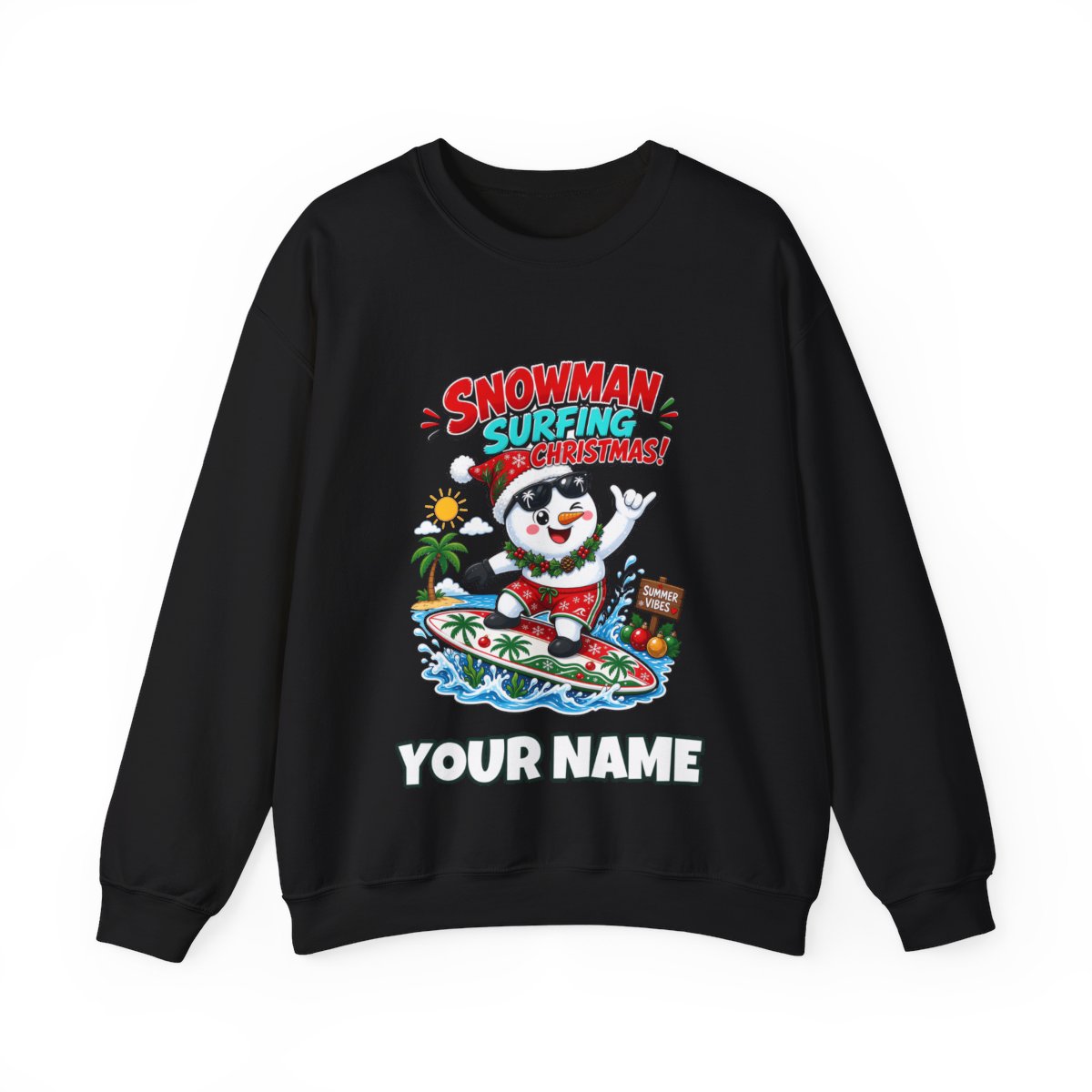 SV colour: Personalised Crewneck Jumper, Your Design or Ours in Black