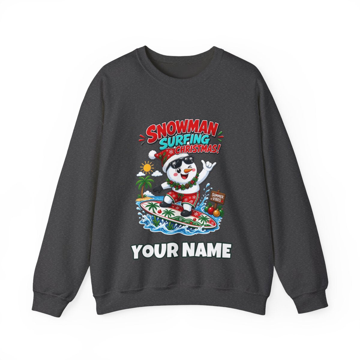 SV colour: Personalised Crewneck Jumper, Your Design or Ours in Dark Heather
