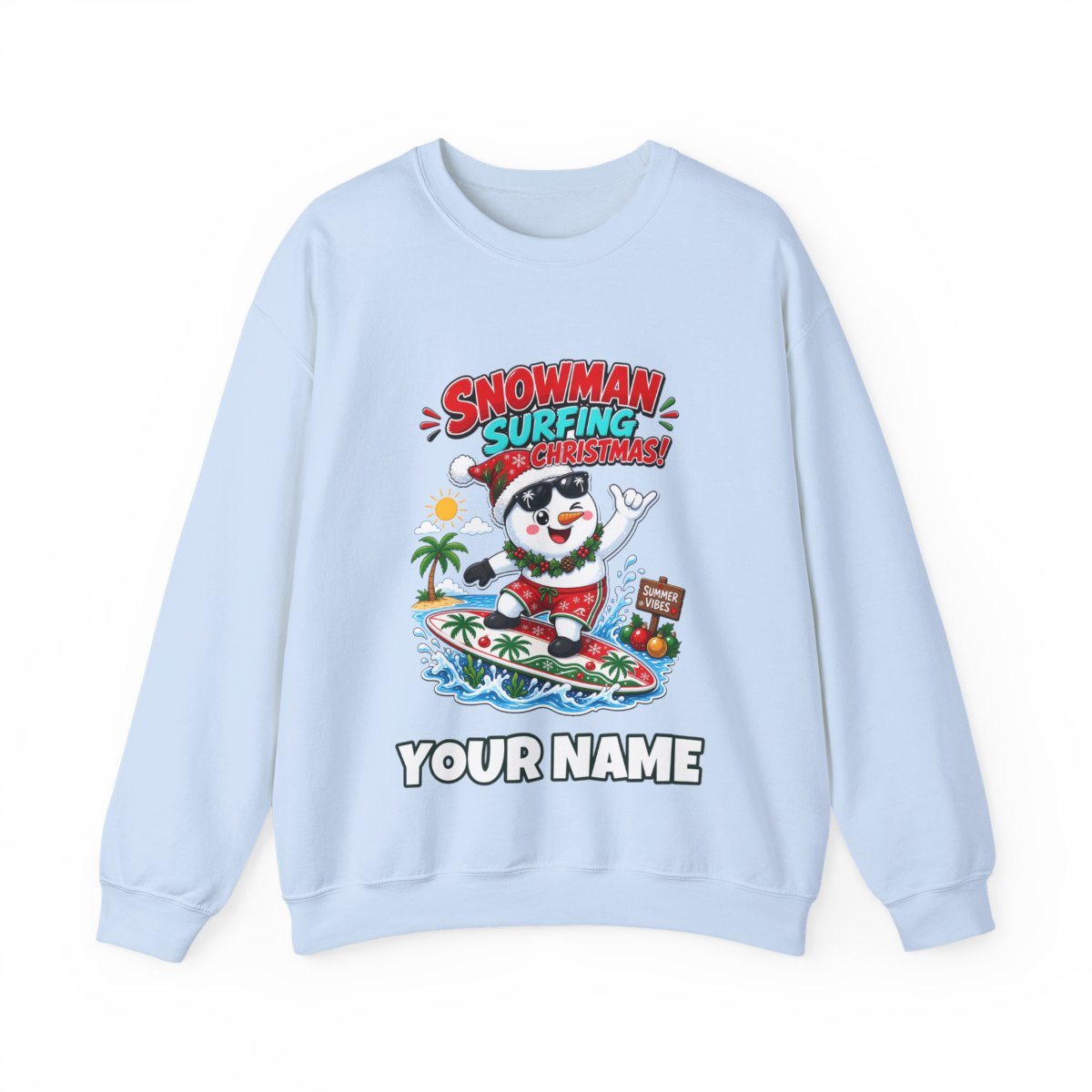SV colour: Personalised Crewneck Jumper, Your Design or Ours in Light Blue