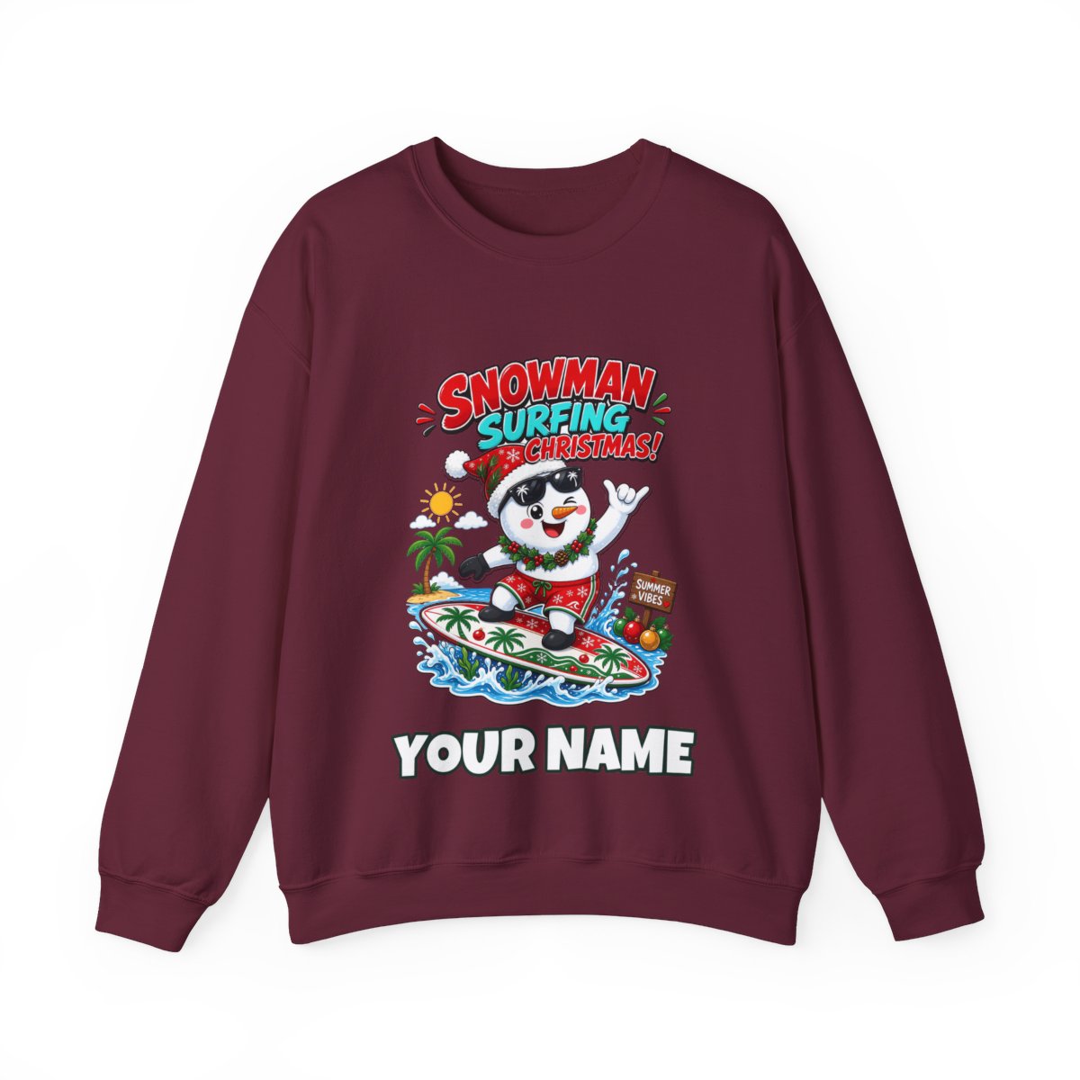 SV colour: Personalised Crewneck Jumper, Your Design or Ours in Maroon