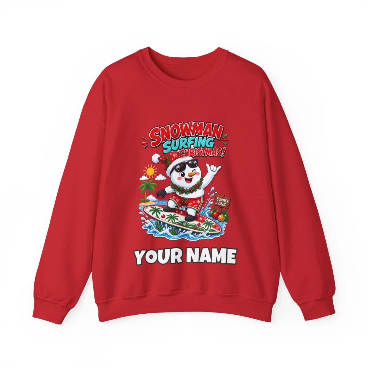 SV colour: Personalised Crewneck Jumper, Your Design or Ours in Red