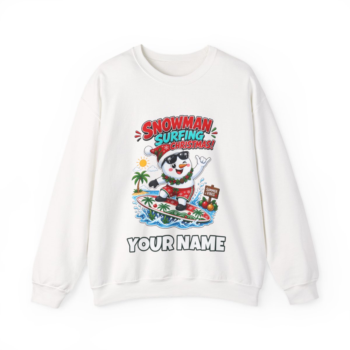 SV colour: Personalised Crewneck Jumper, Your Design or Ours in White
