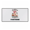 SV mockup: Personalised Desk Mat, Your Design or Ours, shown with our Cookies And Milk Santa design and YOUR NAME