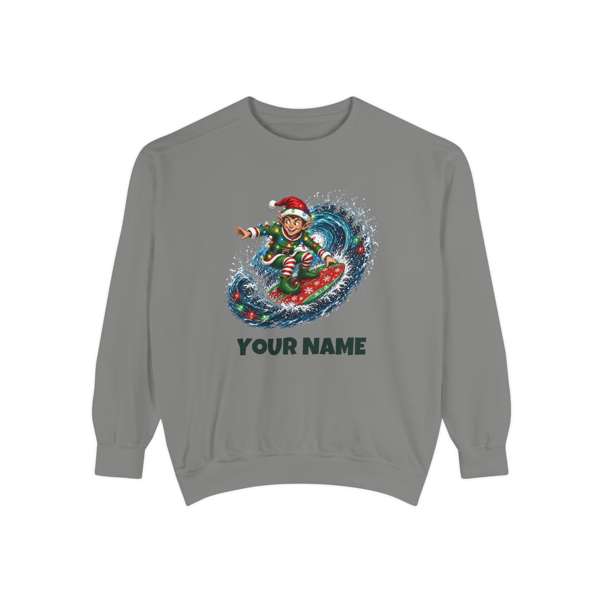 SV colour: Personalised Garment Dyed Jumper, Your Design or Ours in Grey