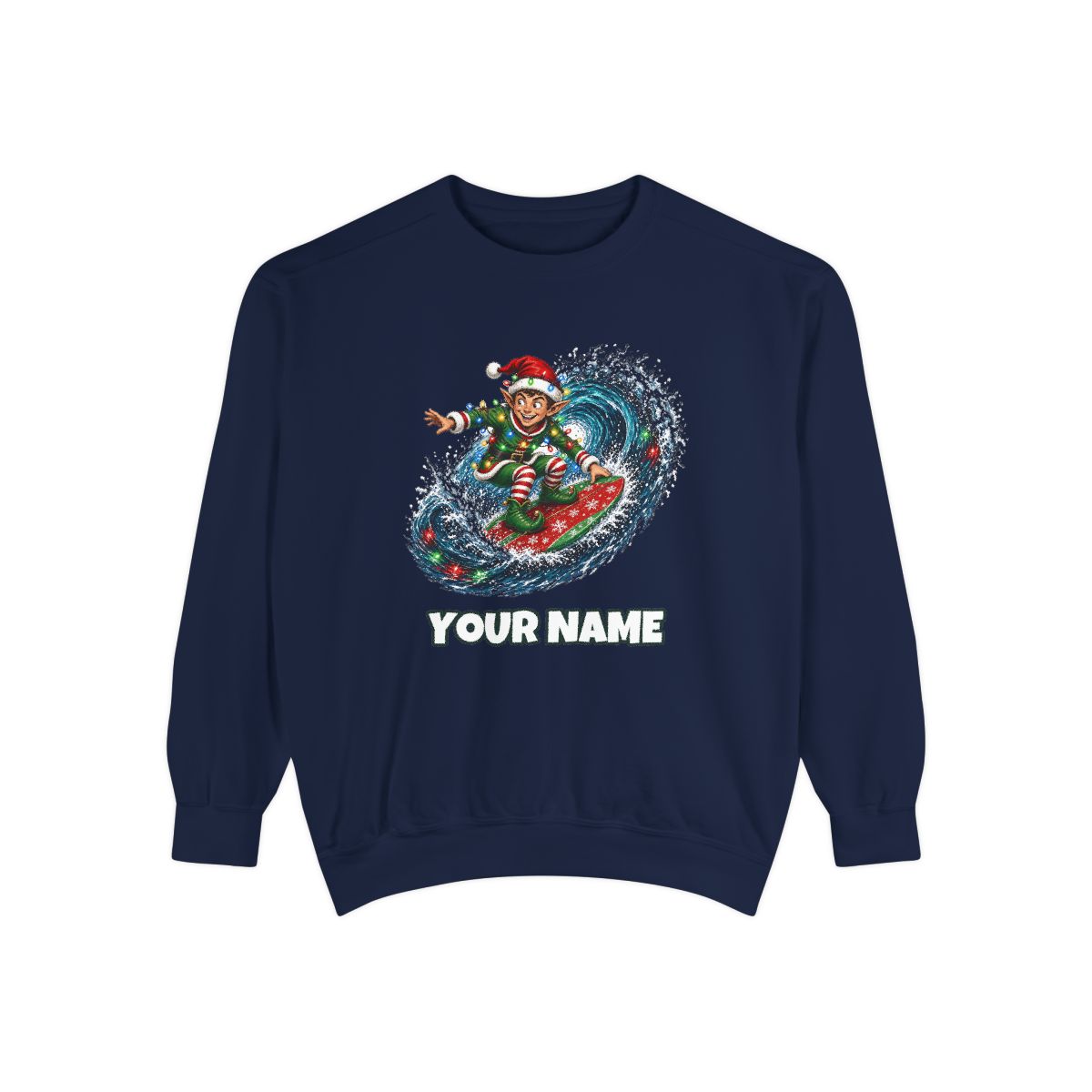 SV colour: Personalised Garment Dyed Jumper, Your Design or Ours in True Navy