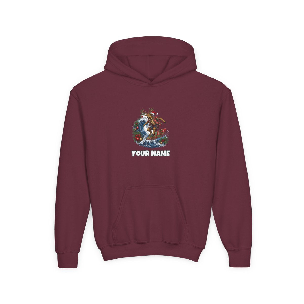 SV colour: Personalised Kids Hoodie, Your Design or Ours in Maroon