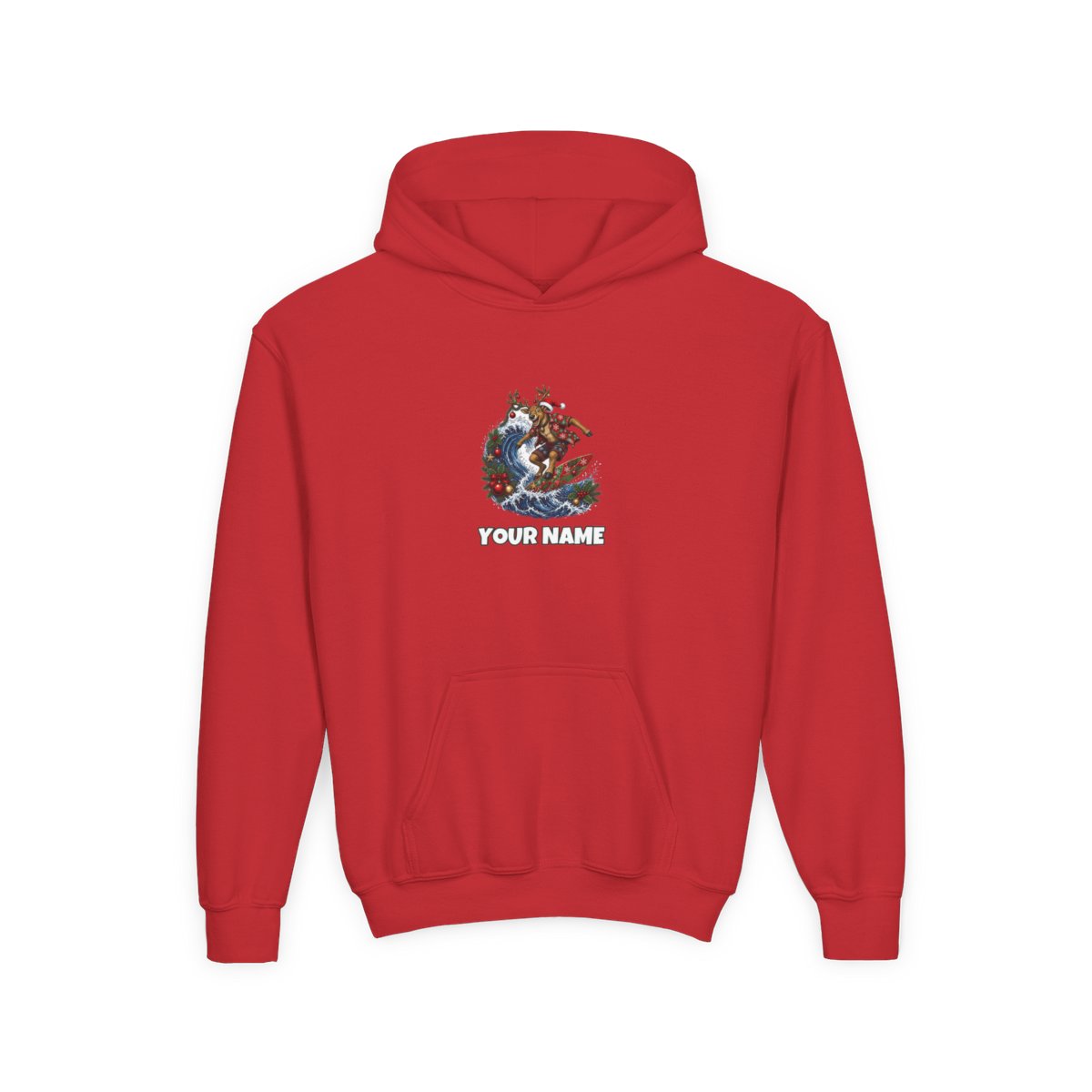 SV colour: Personalised Kids Hoodie, Your Design or Ours in Red