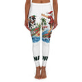 SV mockup: Personalised Leggings, Your Design or Ours, shown with our Santa And The Dog On Tour design and YOUR NAME
