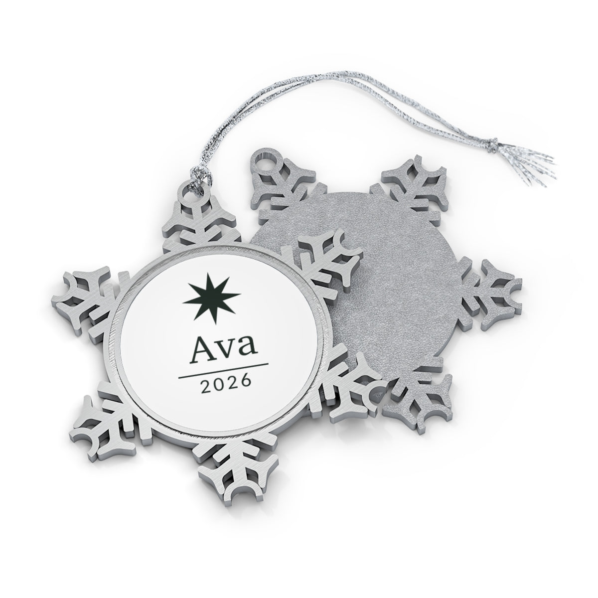 Personalised Pewter Snowflake Ornament