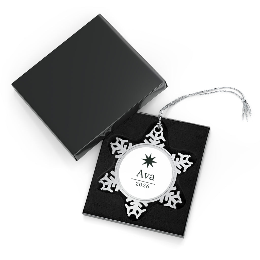 Personalised Pewter Snowflake Ornament