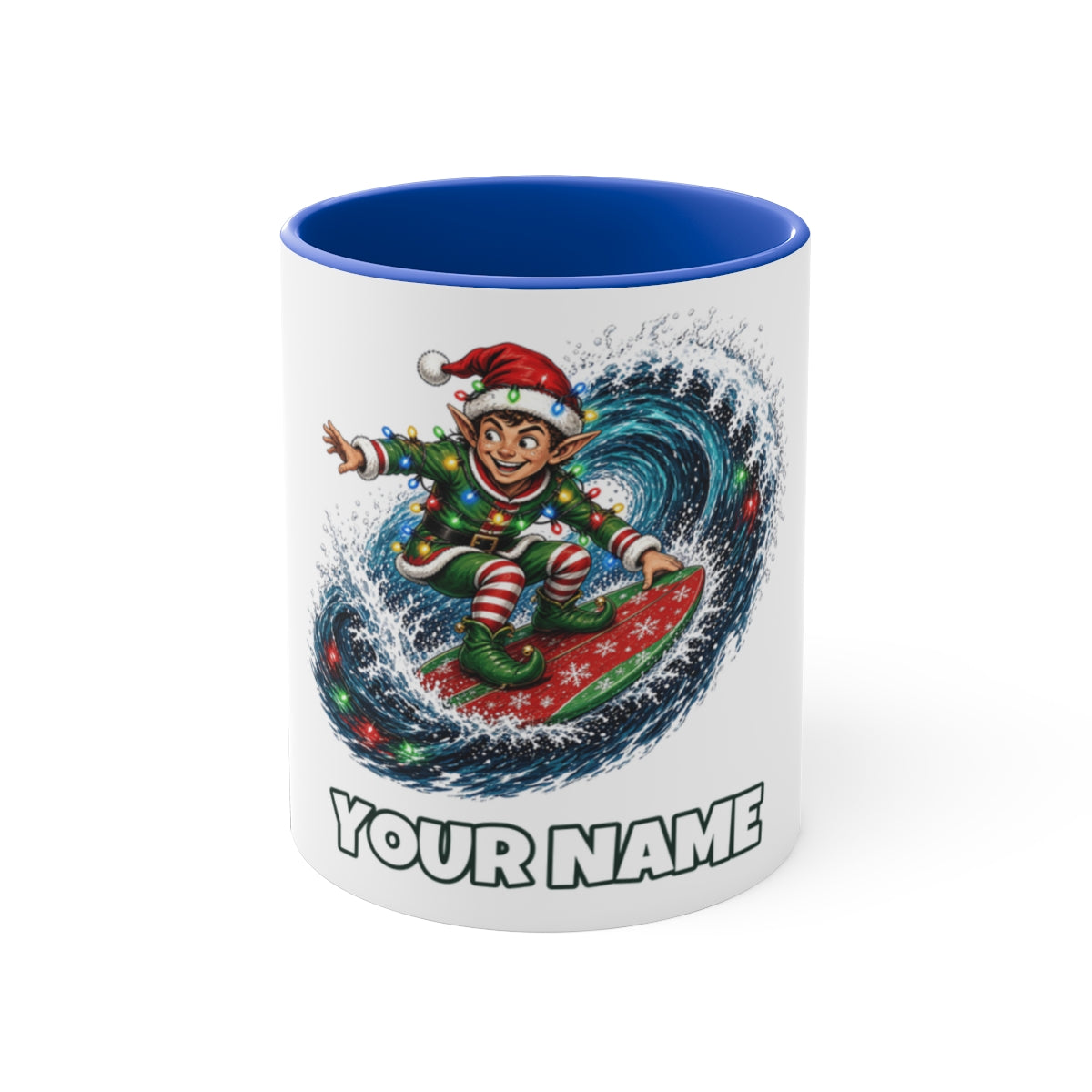 SV colour: Personalised Two Tone Mug, Your Design or Ours in Blue