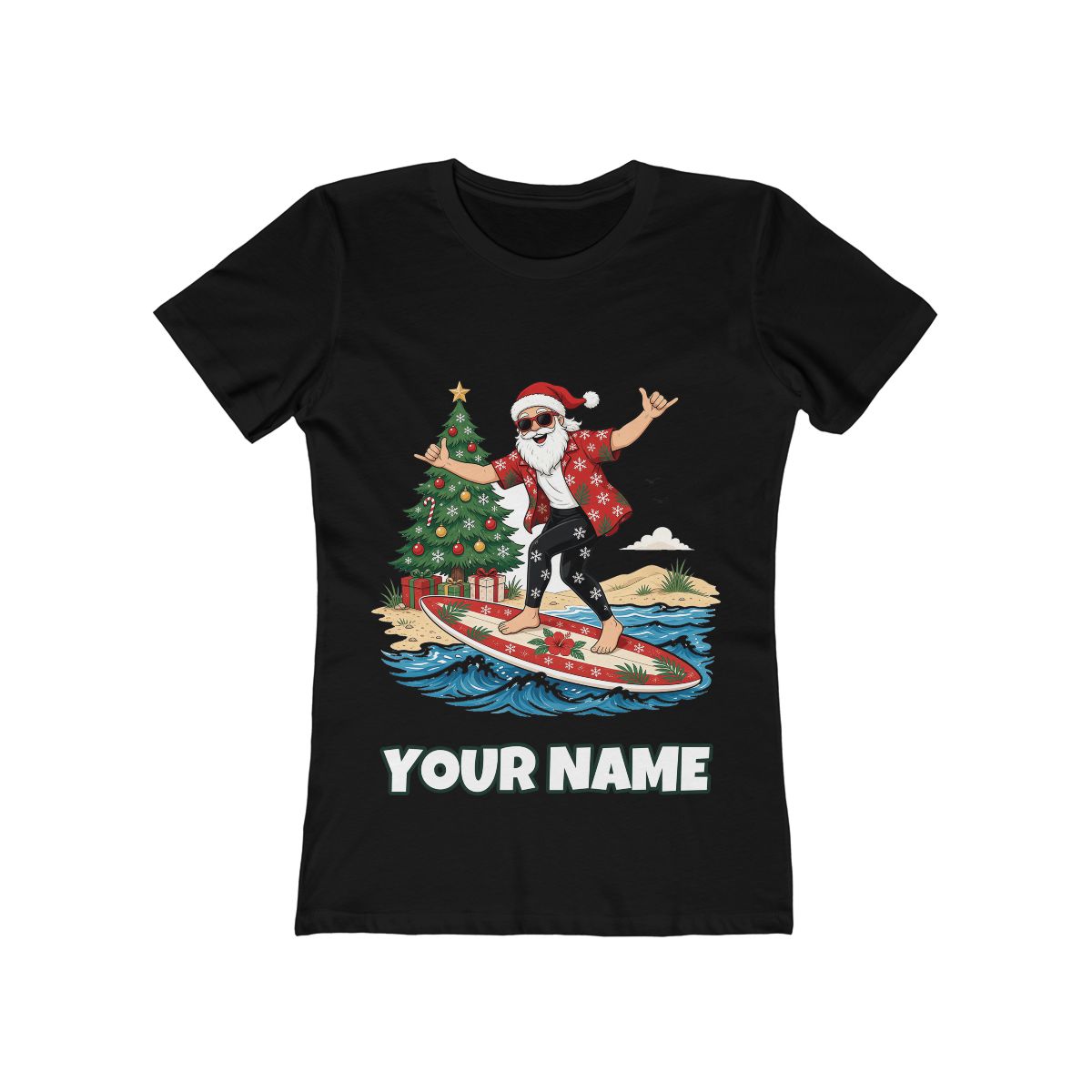 SV colour: Personalised Women's Boyfriend Tee, Your Design or Ours in Black