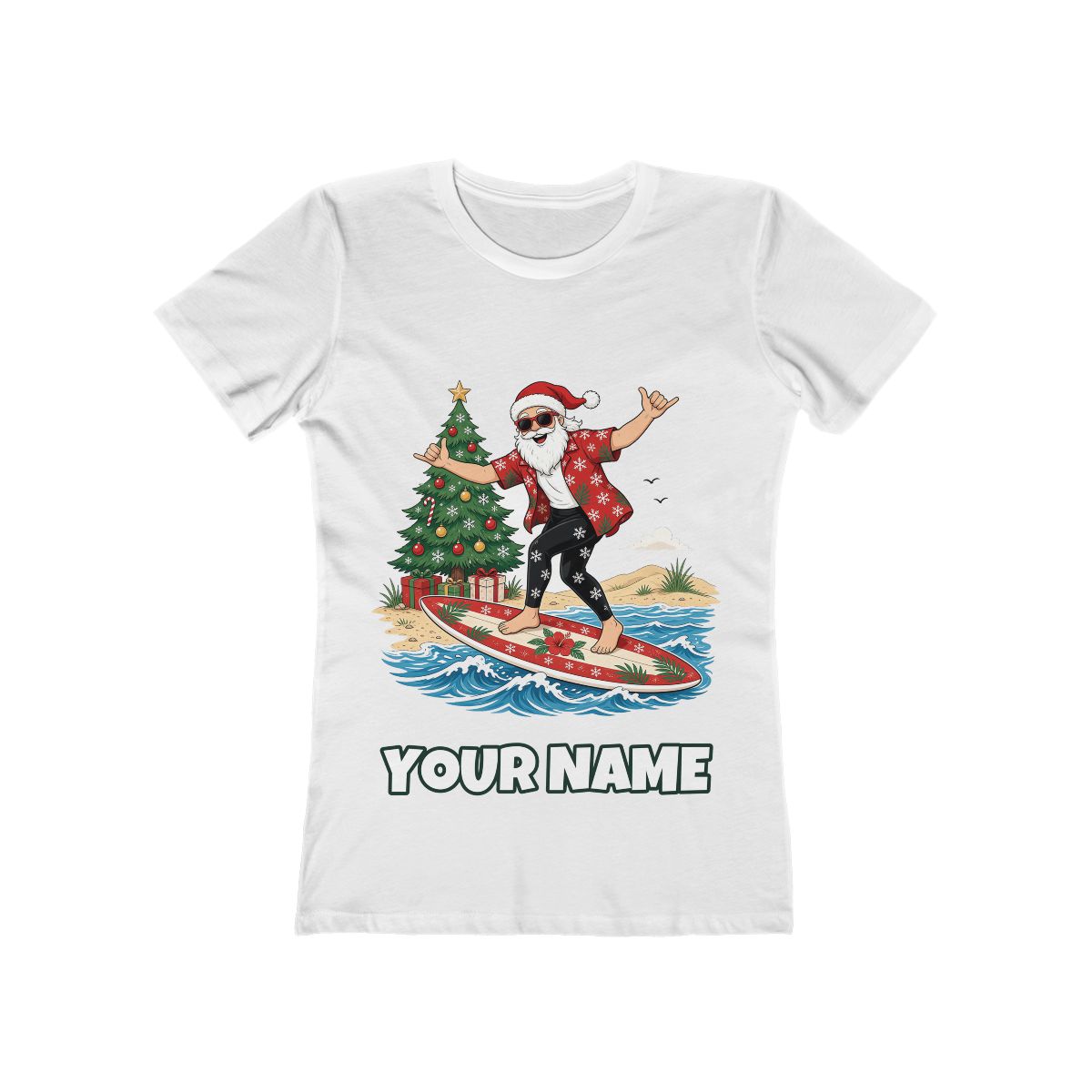 SV colour: Personalised Women's Boyfriend Tee, Your Design or Ours in White