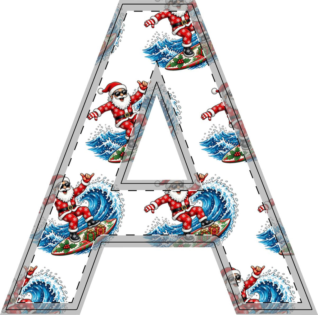 SV shape: Personalised Freestanding Wooden Letter, Your Design or Ours, the letter A, with one of our designs as a pattern