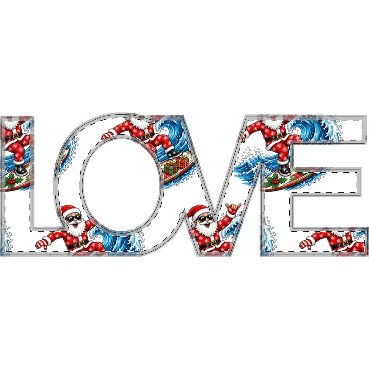 SV shape: Personalised Freestanding Wooden Letter, Your Design or Ours, LOVE, with one of our designs as a pattern