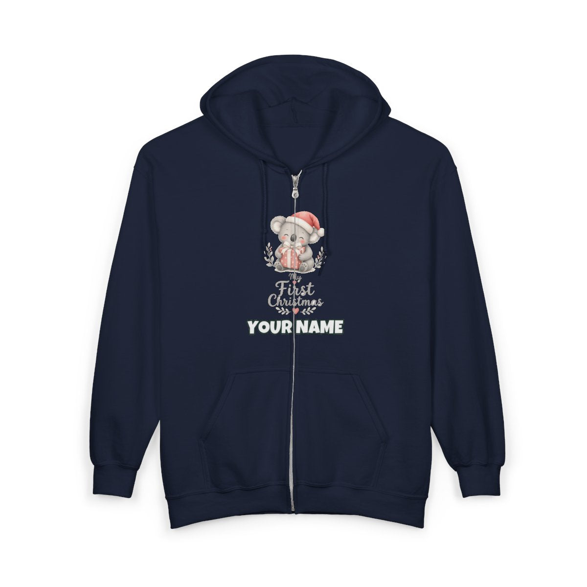 SV colour: Personalised Zip Hoodie, Your Design or Ours in Navy