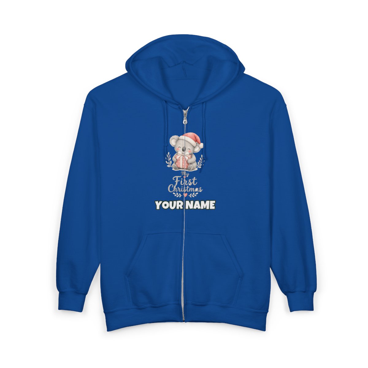 SV colour: Personalised Zip Hoodie, Your Design or Ours in Royal