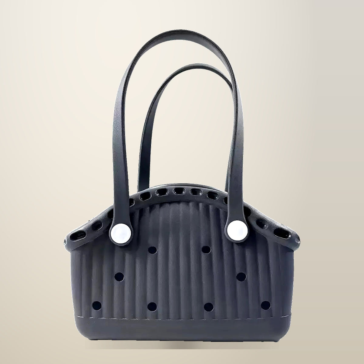 Foldable EVA Pet Carrier, Grey, Blue or Red, on a plain cream background