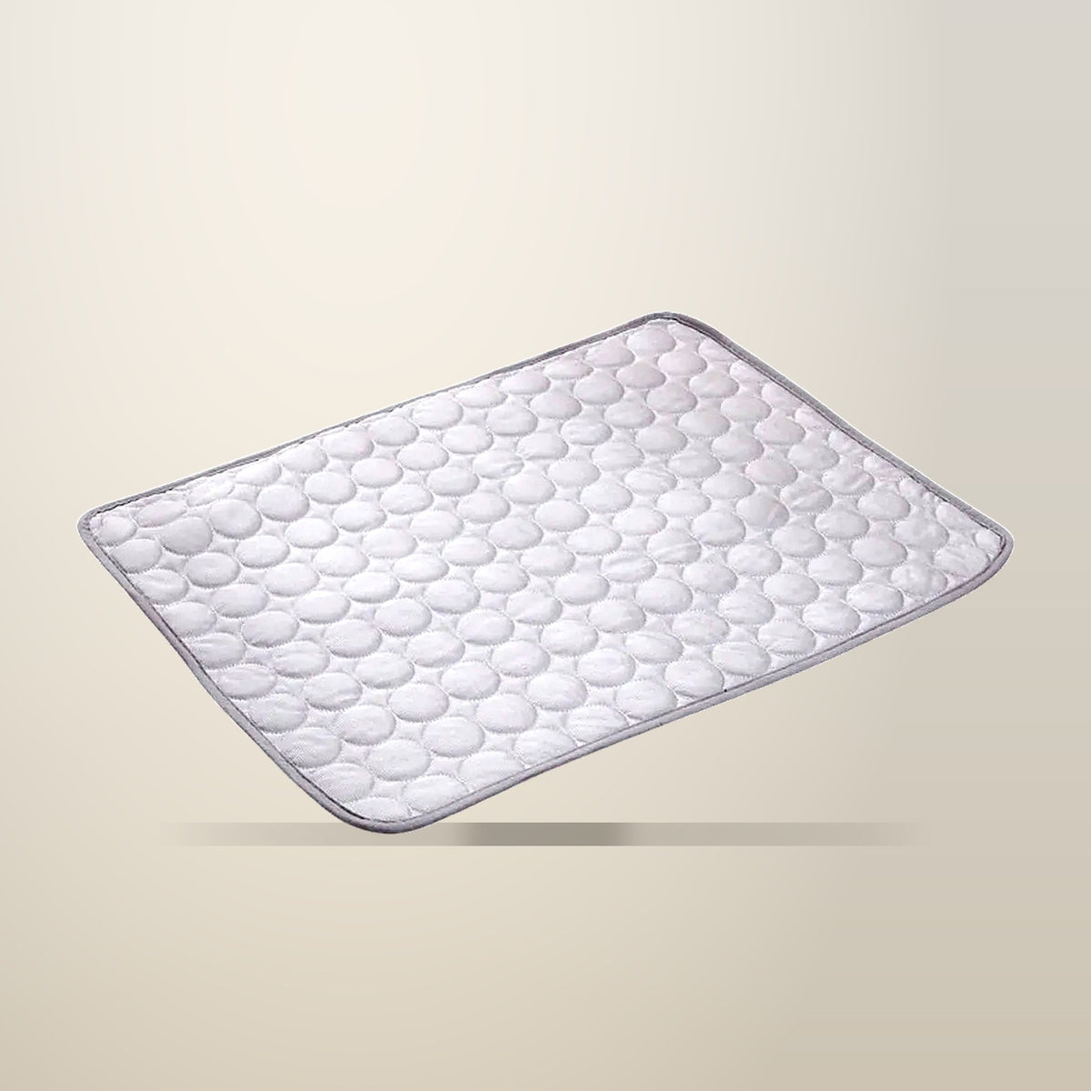 Ice Silk Pet Sleeping Mat, Sizes XS to XXL, on a plain cream background