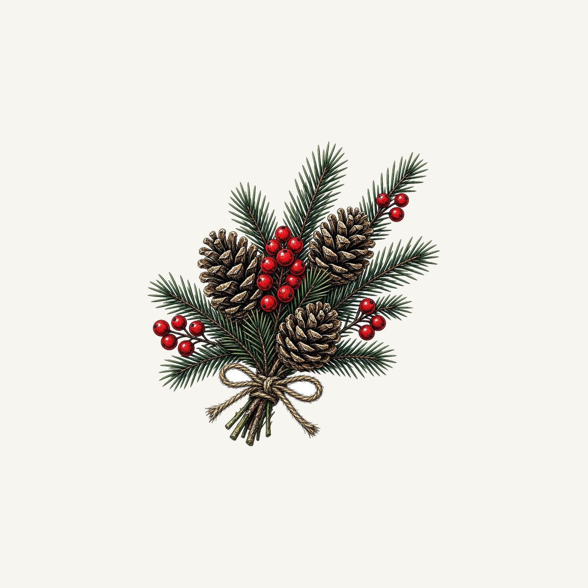 Pine and Pinecone Bundle Personalised Christmas Mug
