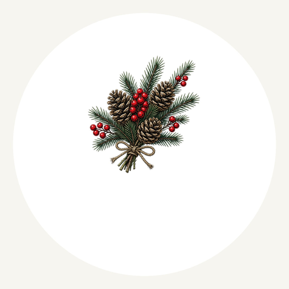 Pine and Pinecone Bundle Personalised Pewter Christmas Ornament