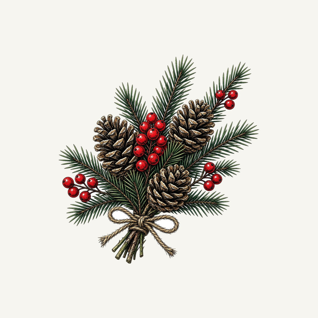 Pine and Pinecone Bundle Personalised Christmas T-Shirt and Hoodie