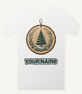 Pine Tree Wood Slice Ornament Personalised Christmas T-Shirt and Hoodie