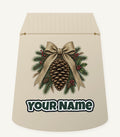 Pinecone And Hessian Bow Personalised Santa Sack