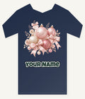 Pink and Rose Gold Baubles Personalised Kids Tee and Baby Bodysuit