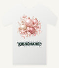 Pink and Rose Gold Baubles Personalised Christmas T-Shirt and Hoodie