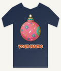 Pink Atomic Bauble Personalised Kids Tee and Baby Bodysuit
