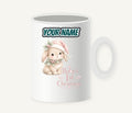 Pink Bunny First Christmas Personalised Christmas Mug