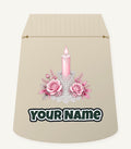 Pink Candle And Roses Personalised Santa Sack