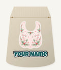 Pink Candy Cane Baby Bib Personalised Santa Sack