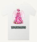 Pink Christmas Angel Personalised Christmas T-Shirt and Hoodie